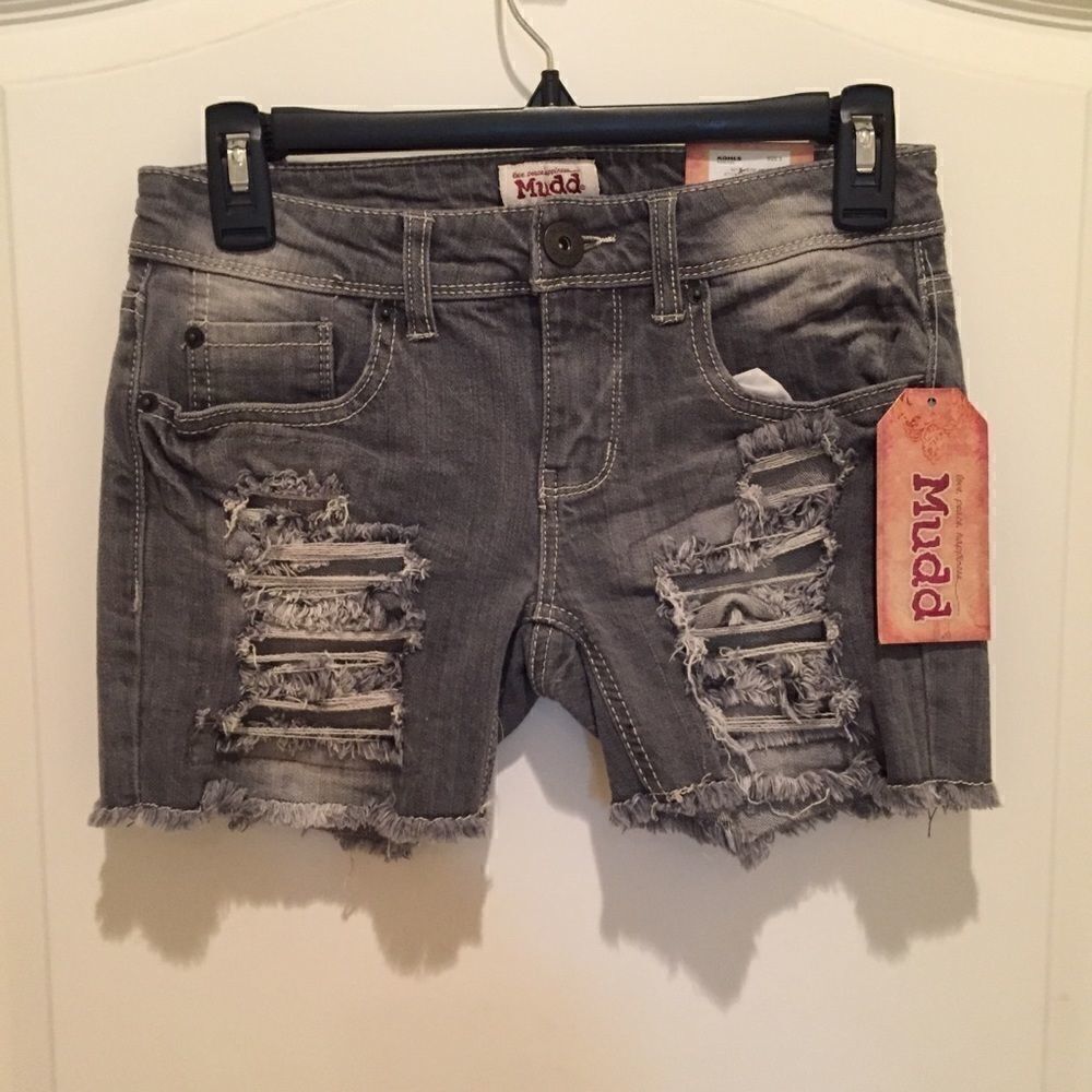 Mudd Distressed Jean Shorts 